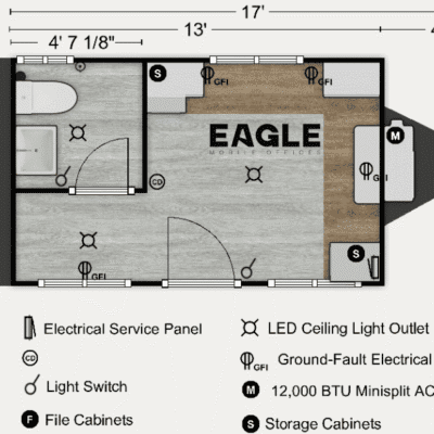 MO-8X17-2 8X17 MOBILE OFFICE TRAILER