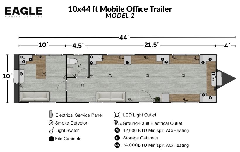 10x44 MOBILE OFFICE TRAILER - PORTABLE OFFICE - EAGLE MOBILE OFFICES - LAYOUT2 10x44 MOBILE OFFICE TRAILER - PORTABLE OFFICE - EAGLE MOBILE OFFICES - LAYOUT2